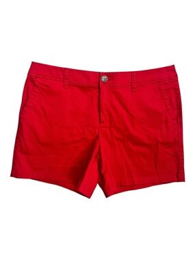 Liz Claiborne Classic Shorts Red Cotton Size 10